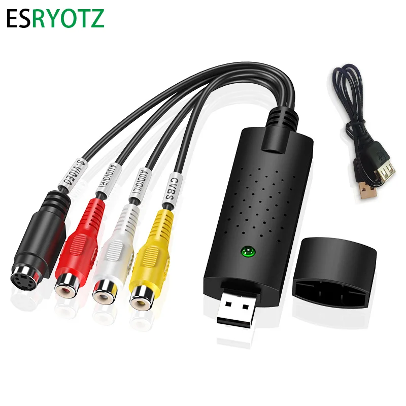 TV Video DVR için USB 2.0 Video yakalama kartı Video ses dönüştürücü TV Video DVR için Capture ses yakalama adaptörü kartı