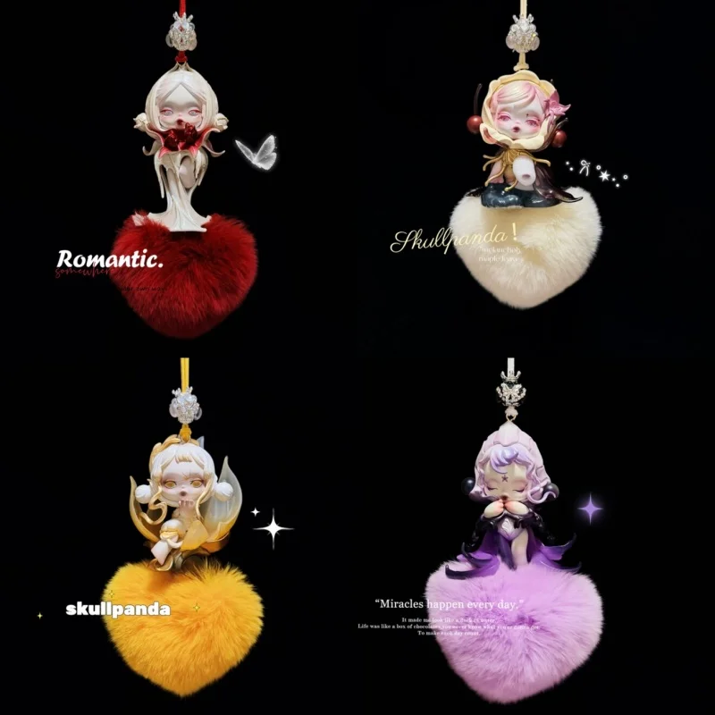 Skullpanda Petals In Four Acts Series Figure DIY Car Hanging Ornament Handmade Customized Pendant Car Interior Decor Original