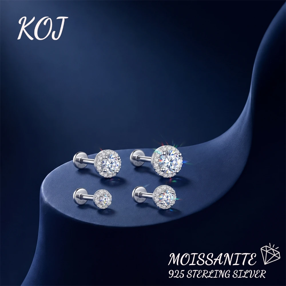 Men Accessories Low Price - KOJ 1PC 925 Sterling Silver Moissanite
