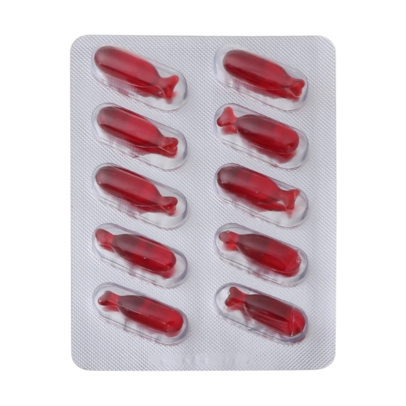 10pcs Halloween Fake Blood Plasma Pills for Vampire Horror Funny Joke Prank Trick Cosplay Fancy Makeup Accessories