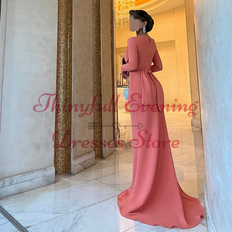 Thinyfull 2024 Mermaid Prom Evening Dresses Saudi Arabia Long Sleeve Party Dress Formal Night Cocktail Prom Gowns Custom Size