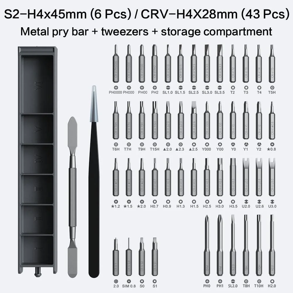 50 in 1 Precision Cordless Electric Screwdriver Set USB Rechargeable Mini Power Drill with Bright LED Light for Electronics Repairs Phones Watches Tablets PCs and DIY Fixing Hardware Hand Tools Systems Portable And Versatile