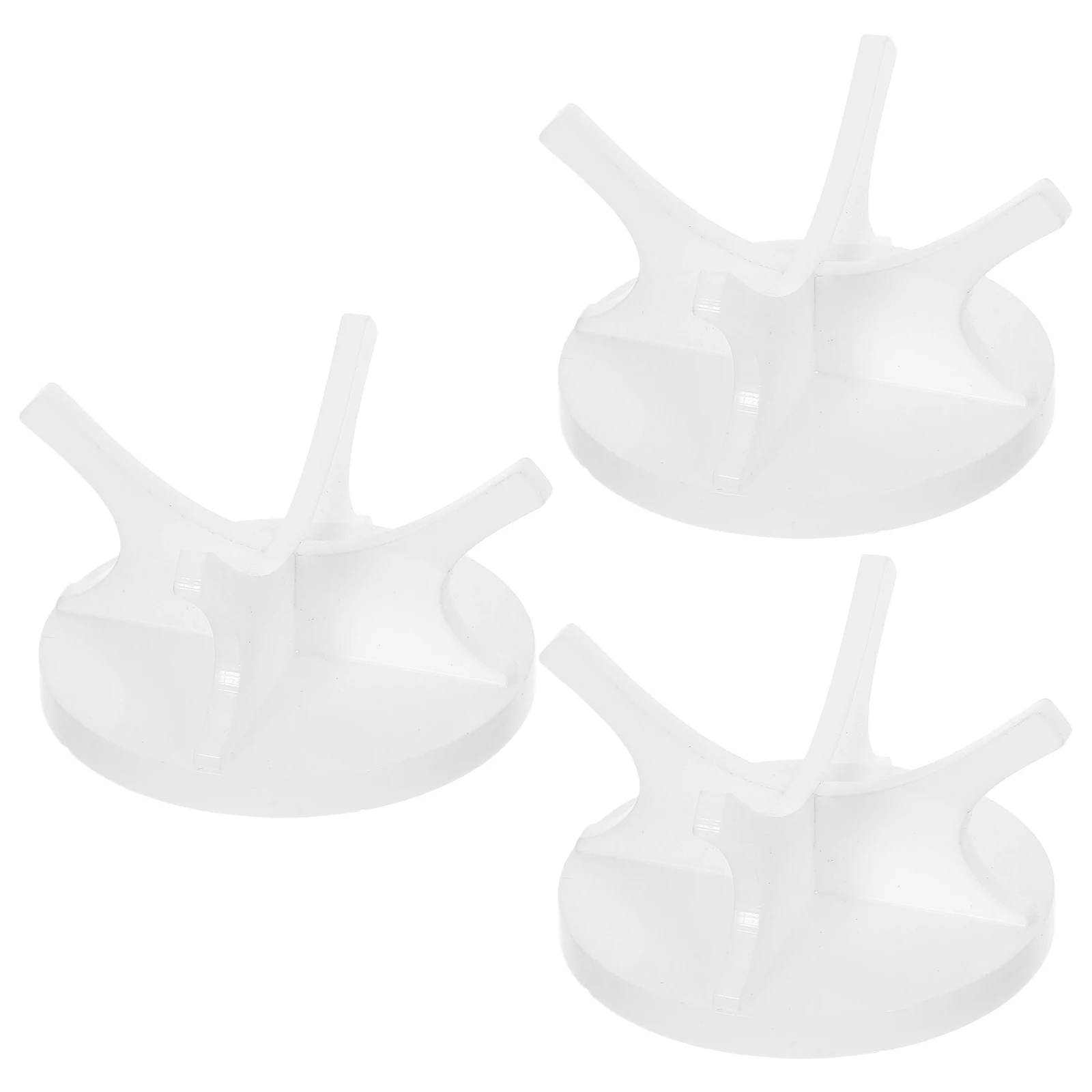 

3 Pcs Tennis Display Stand Baseball Stands Clear Ring Holder Spherical White Crystal Holders