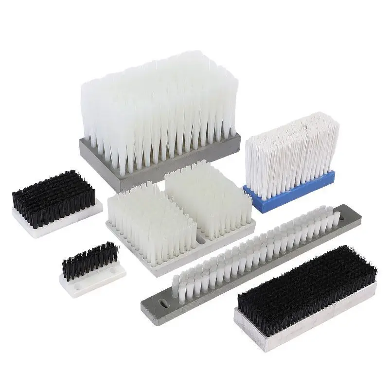 Nylon silk PVC wood strip brush Industrial punch brush Soft hair Hard hair Long Wear-resistant industrial strip