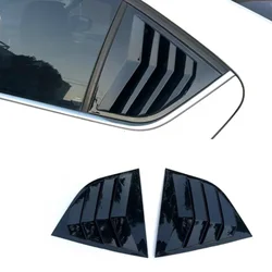 Rear Window Louver Shutters Vent Cover Trim For Skoda Octavia MK3 5E 2018 2019 2020 Accessories Gloss Black Carbon Look