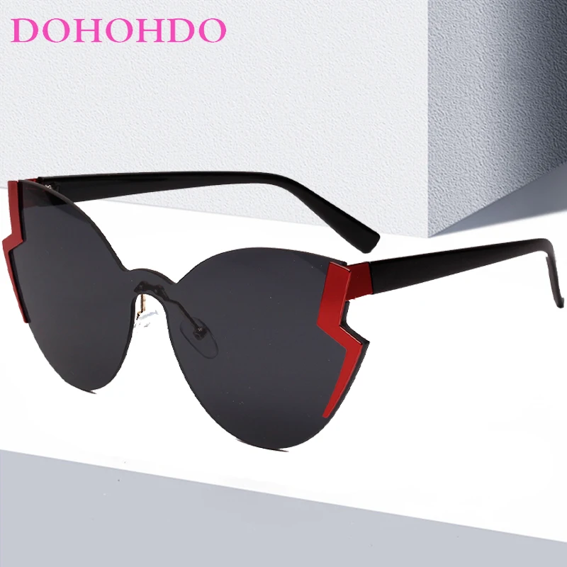 

DOHOHDO Butterfly Shaped Cat Eye Sunglasses For Women Retro Large Frame Men Sun Glasses 2024 Fashion Female Eyewear Shades UV400