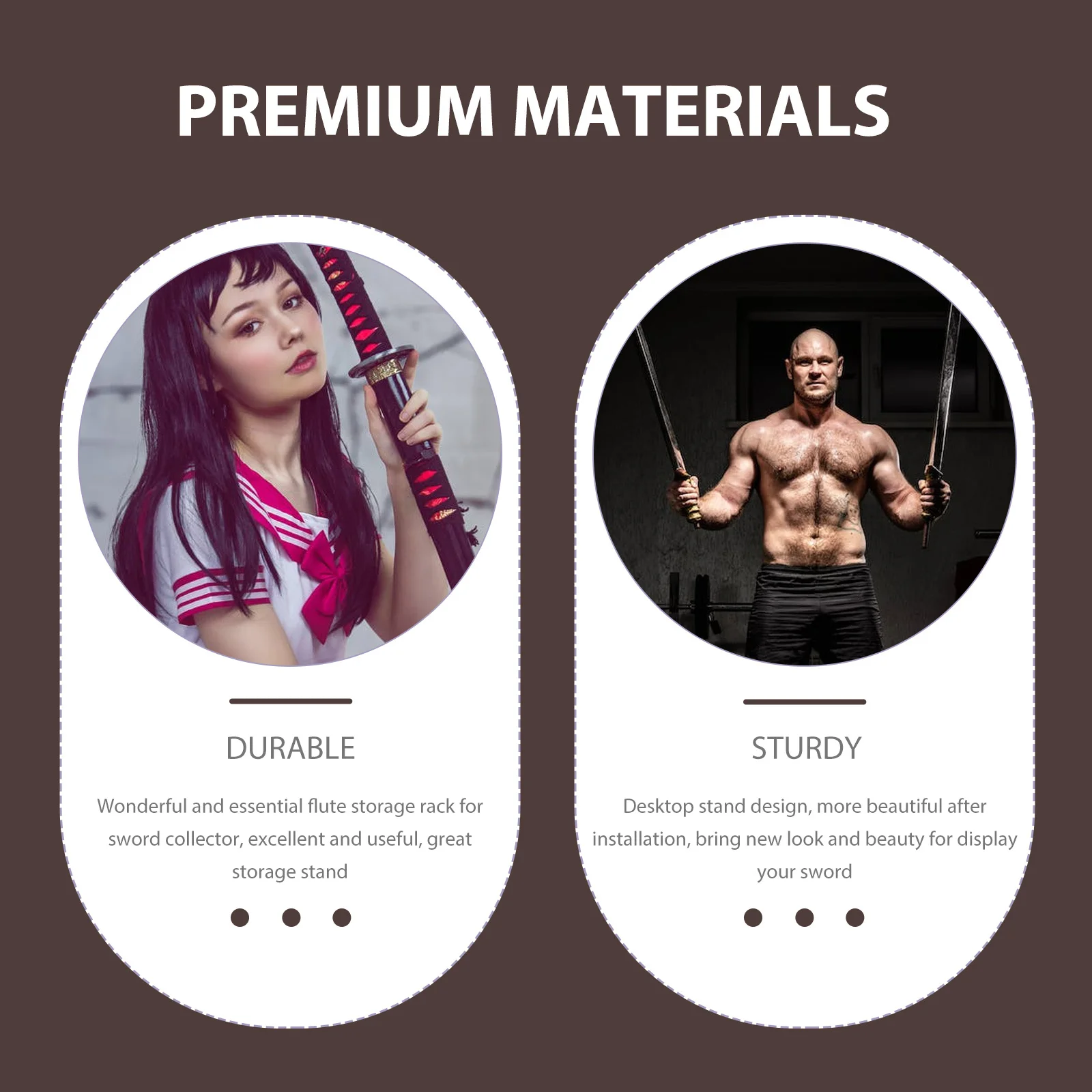 

Wooden Flute Display Rack Sword Stand Simple Desktop Sword Holder Storage Organizer for Flute Holder