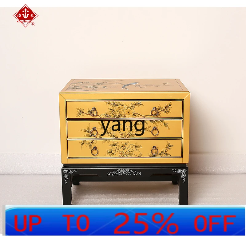 

LH new Chinese hand-painted bedside table modern simple furniture decorative cabinet