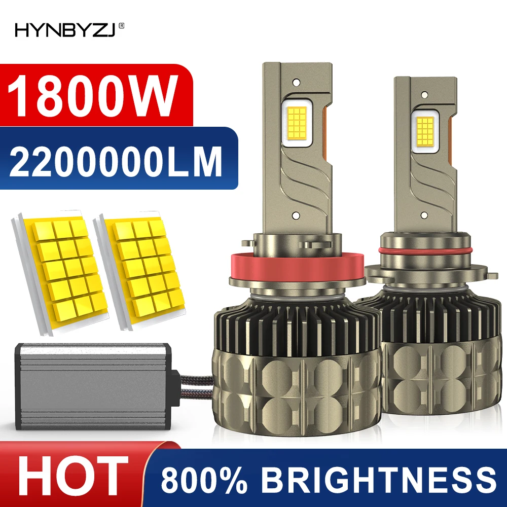 

H7 1800W 2200000LM Canbus H4 H1 LED H11 H8 H9 9005 9006 9012 HB3 HB4 Car LED Headlight Auto Fog Lamp LED Bulbs 6000K 12V