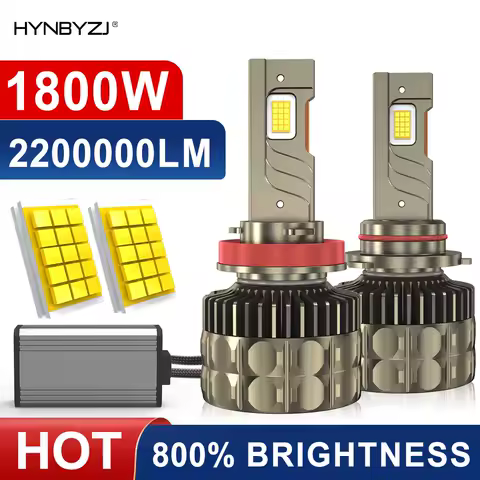 H7 1800W 2200000LM Canbus H4 H1 LED H11 H8 H9 9005 9006 9012 HB3 HB4 Car LED Headlight Auto Fog Lamp LED Bulbs 6000K 12V
