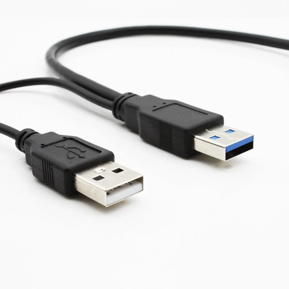 

Usb To Data Cable 2.5 Inch Dual Usb 3.0 Adapter Cord Ssd Support 5Gbps Black