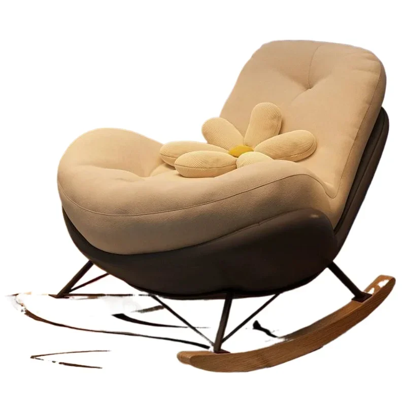 Adult recliner living room single balcony home leisure comfort thickened rocking chair bedroom simple use lazy durable
