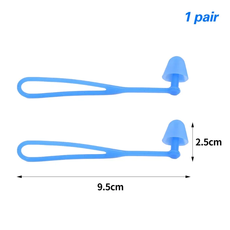 Swimming Earplugs Silicone Waterproof Noise Reduction Sleeping Swimming Bath Protection Earplugs with Lanyard Swimming Tools