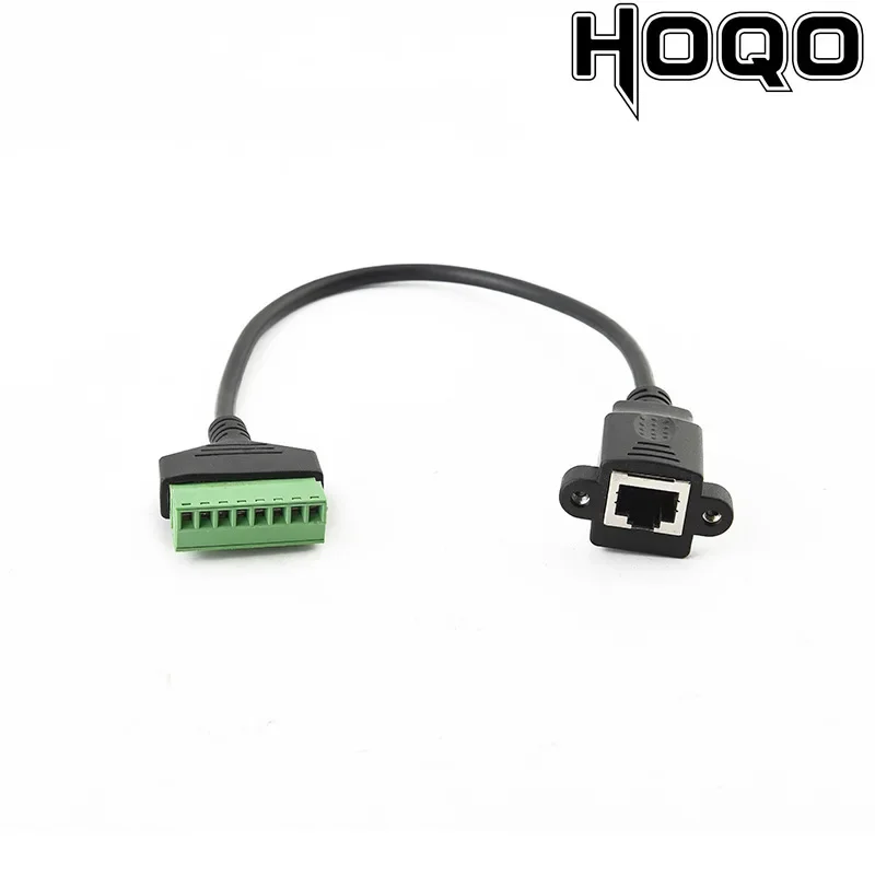 Network Connector RJ45 Ethernet male and female TO 8-pin screw terminal converter RJ45 socket connector adapter for CCTV DVR