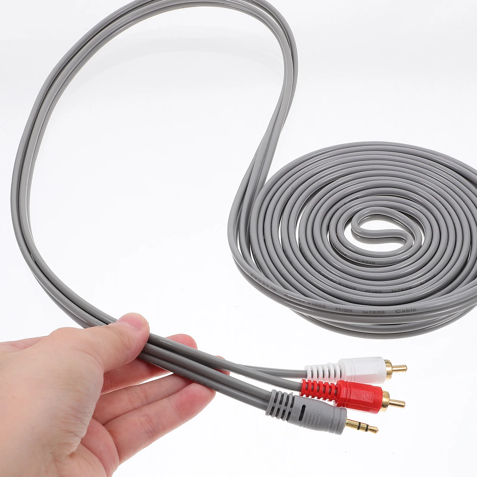 

Audio Line Speaker Wire Extension Cable Copper Clad Aluminum RCA Digital Signal Transmission Durable Replacement for Home