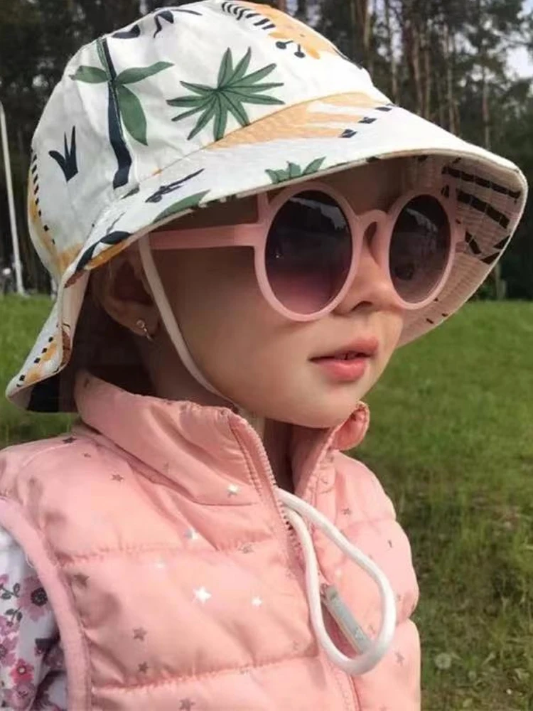 Summer Panama Baby Girls Hat Autumn Cartoon Boys Fisherman Hat Baby Sun Hat Outdoor UV Bucket Hat for Kids Toddler Bonnets Summe