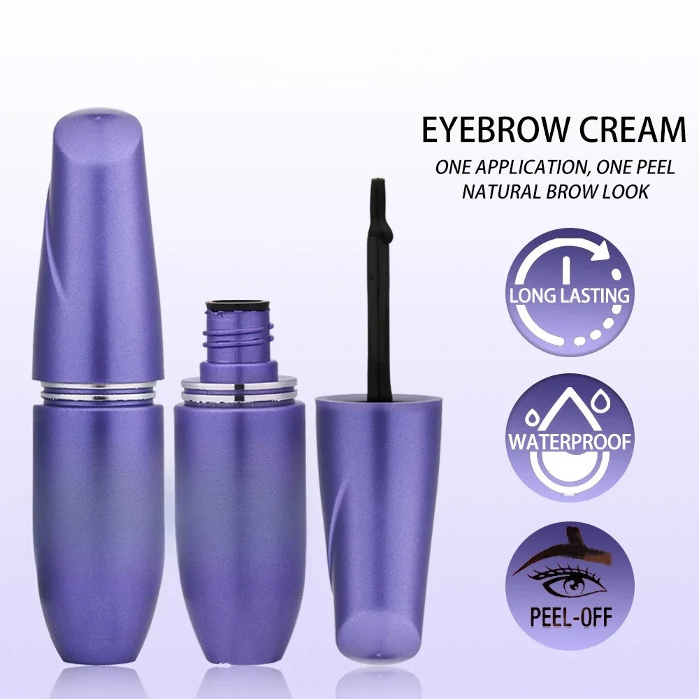 Semipermanente, abziehbare Augenbrauen-Färbecreme, wasserfest, schweißfest, Augenbrauengel, natürliches, langlebiges, gestreiftes, wildes Augenbrauen-Make-up