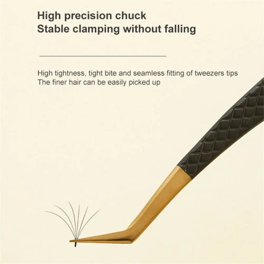 1Pc High Precision Stainless Steel Eyelash Tweezers For Eyelash Extension Grafting Anti Static Tweezers False Eyelashes And Tool