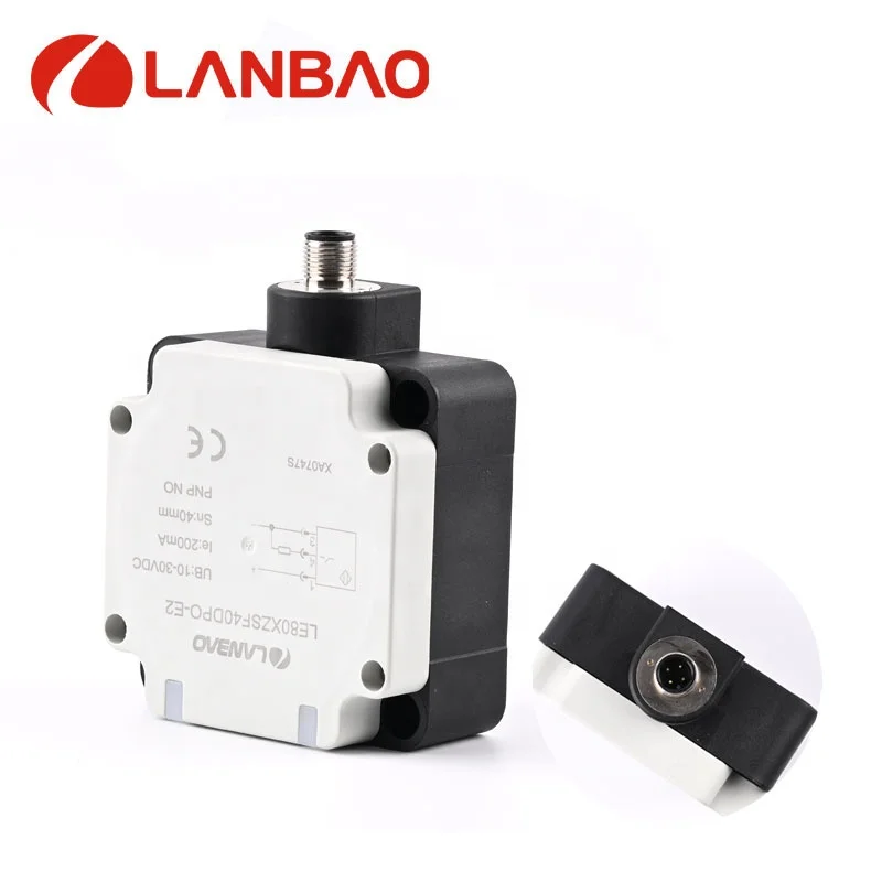 

LE80 Series 30V DC/AC Square Inductive Proximity Sensor with 50mm Distance & Analog Output Square 50mm Inductive Sensor