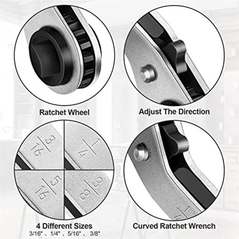 Hvac Service Wrench Tool, Air Conditioner Valve Ratchet Wrench Set for Air Refrigeration Tool and Equipment Repair Tool