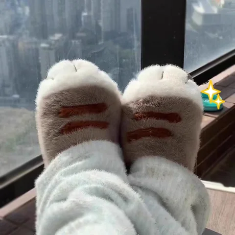 Kitty Claw Furry Mules