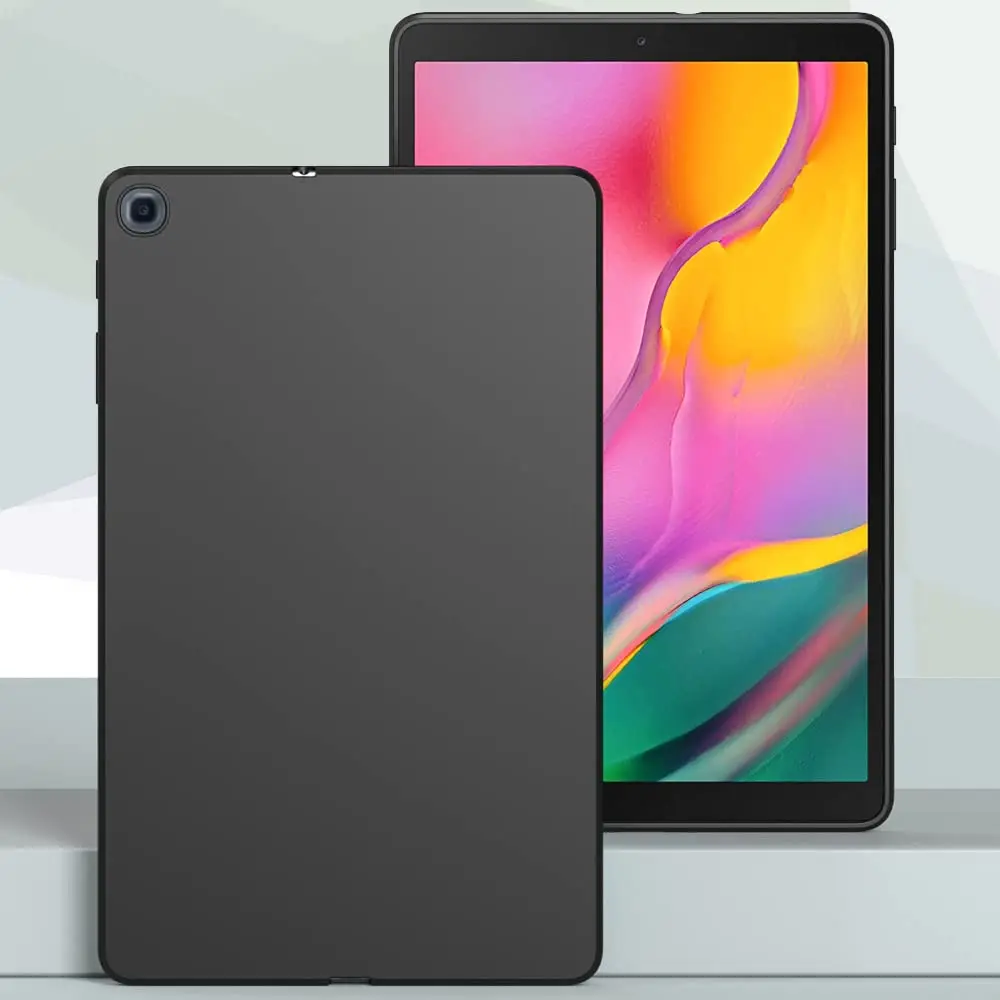 

Мягкий силиконовый чехол для Samsung Galaxy Tab A 10,1, 55, 55, тонкий чехол для планшета T510 T515, гибкий черный чехол