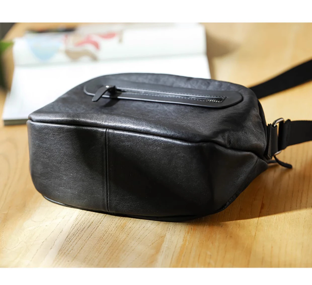 wmnuo New Box Shoulder Bag Man Genuine Cowhide Leather Leisure Crossbody Messenger Bag Male Japanese Style Ipad Pocket Flap