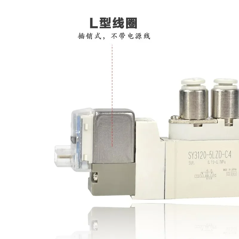 SMC solenoid valve coil SY5120 with wire DC12V DC24V AC220V AC110V pneumatic control valve SY3120/SY7120