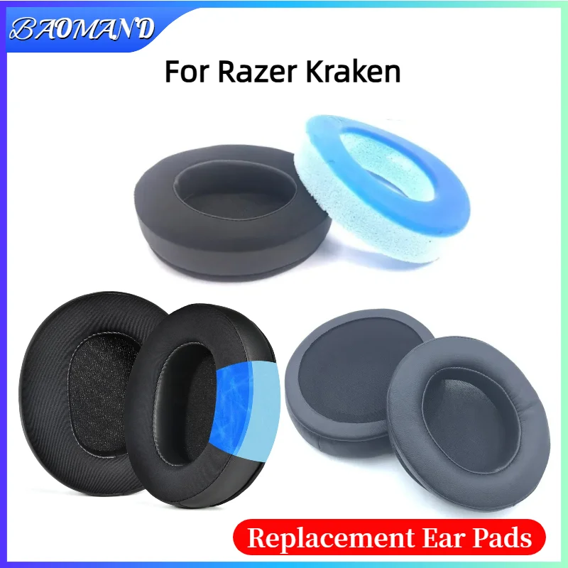 

Replacement Earpads for Razer Kraken Earmuffs Ultra-soft Sponge Cushion Cover Headphone