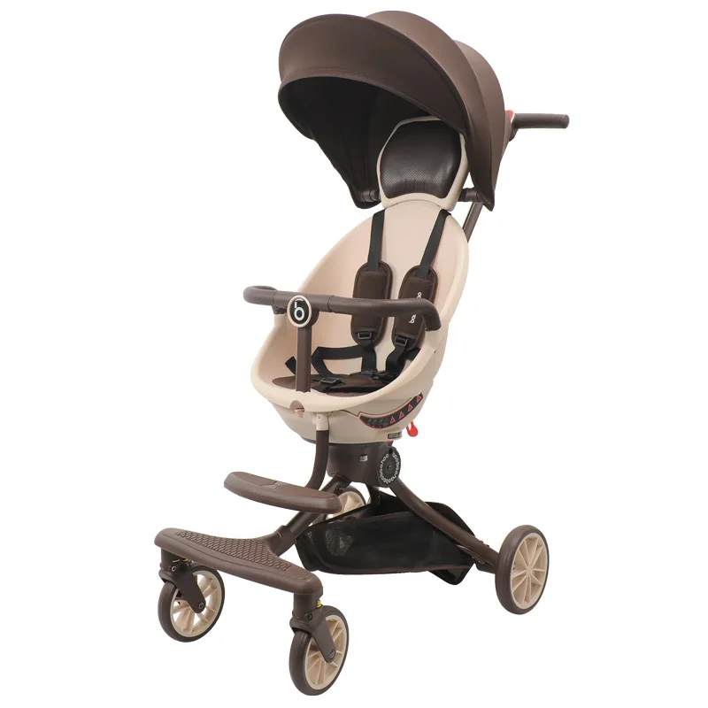 Stroller Children's Cart Portable Folding Luxury Travel Baby Carriage High view Four-wheel Shock Absorber Lightweight Stroller