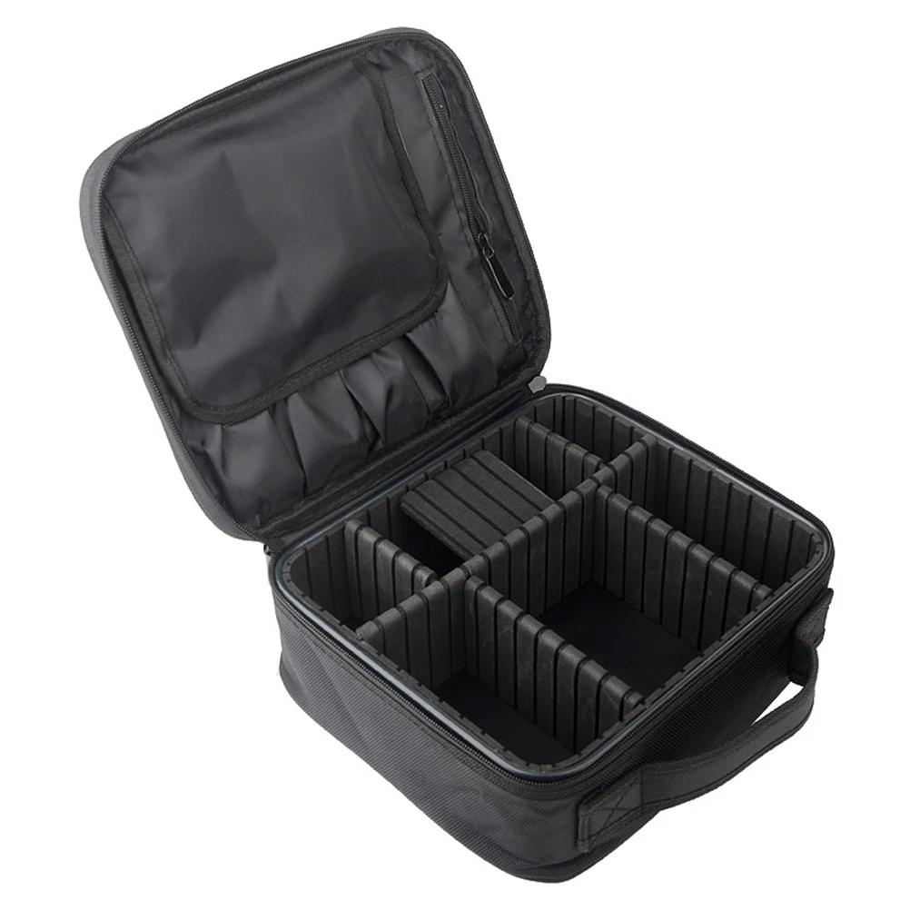 

Makeup Tool Kit Bag Premium Materials Waterproof AntiWear Adjustable Dividers Brush Pockets Organizer Travel Case