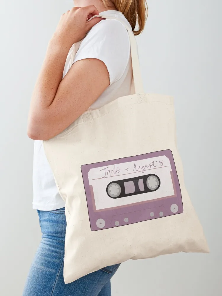 

August and Jane cassette tape, One Last Stop Tote Bag Custom bag Canvas stote bag Shopping bags