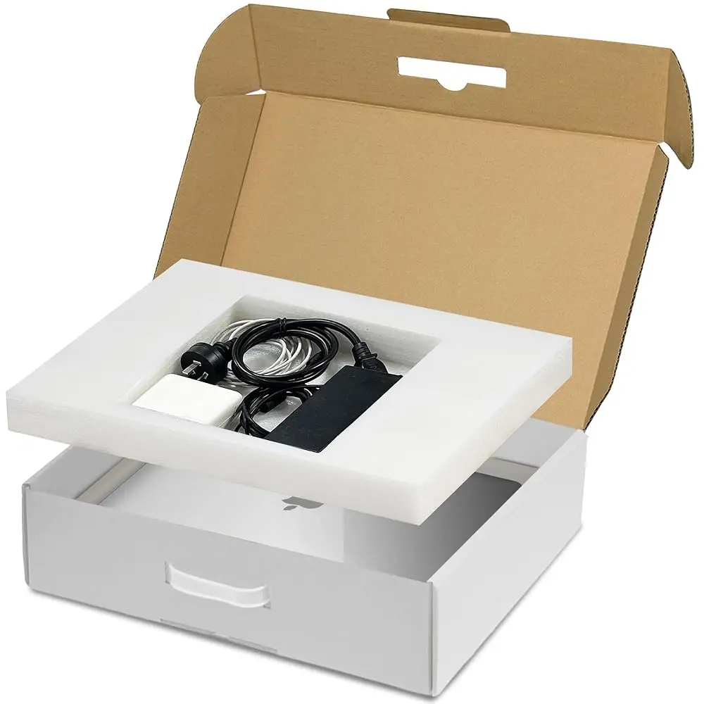 

Коробка для ноутбука с защитной пенопластовой вставкой для ноутбуков до 17,3 дюймов, картонная коробка для ноутбука, надежная почтовая коробка, белая