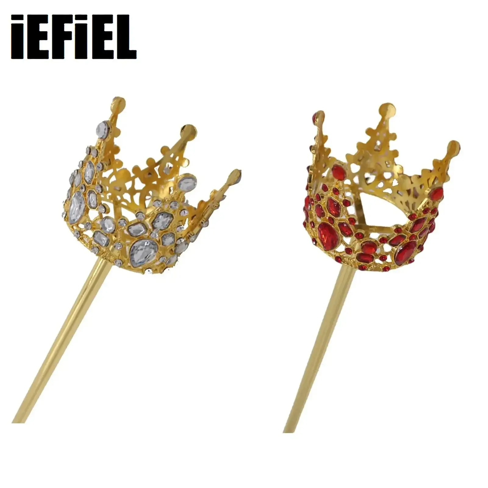 

Metal Alloy Magic Wand Crown Dance Performance Props Fairy Wand Scepter for Children Cosplay Costume