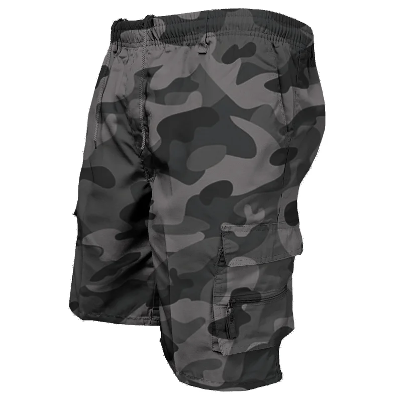 Calções de carga militar masculino, calças táticas, bolso grande casual, calças esportivas, calças de painéis de carga, moda masculina, plus size