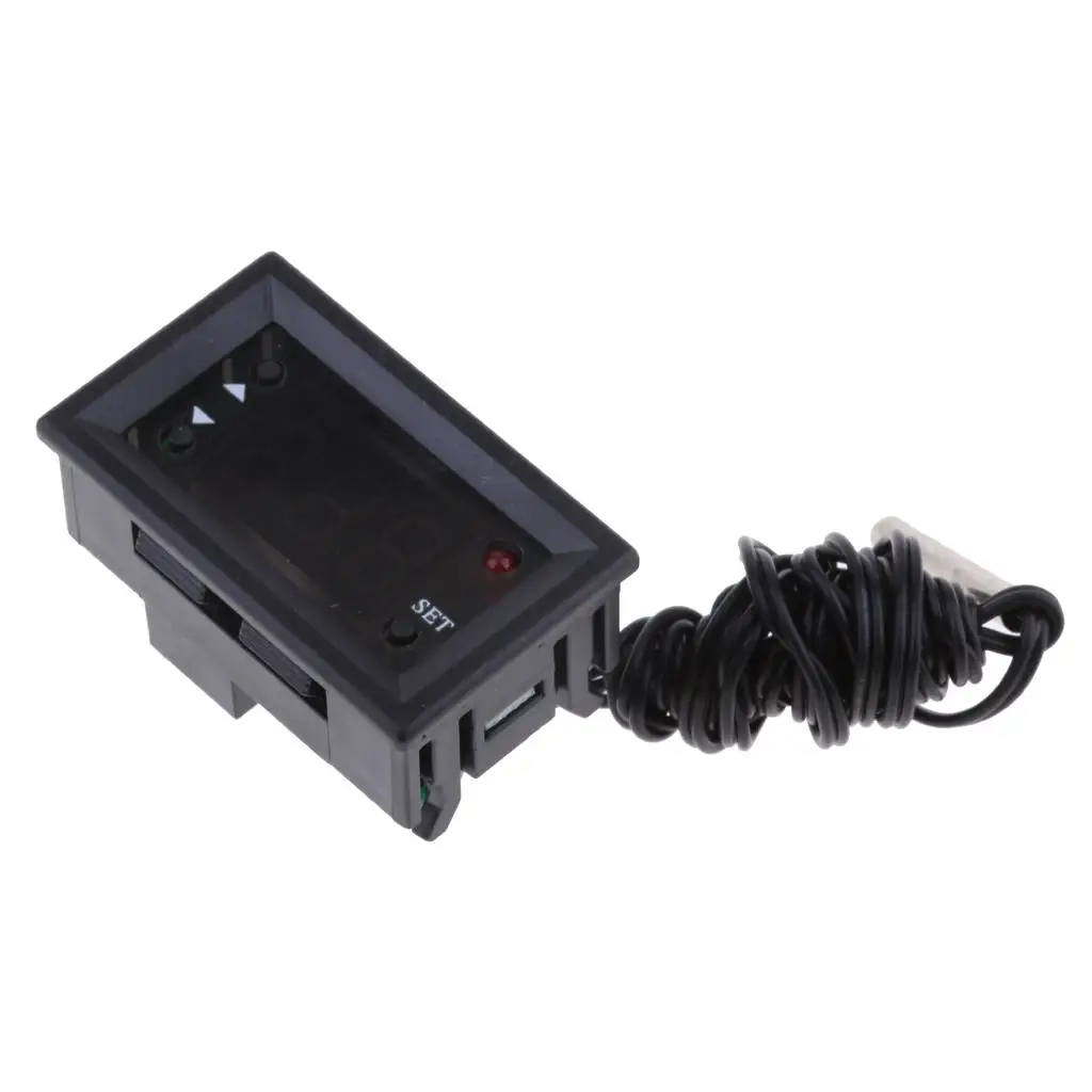 Electronic Temperature Controller Digital Thermometer with Wired Probe Sensor for Greenhouse Monitoring