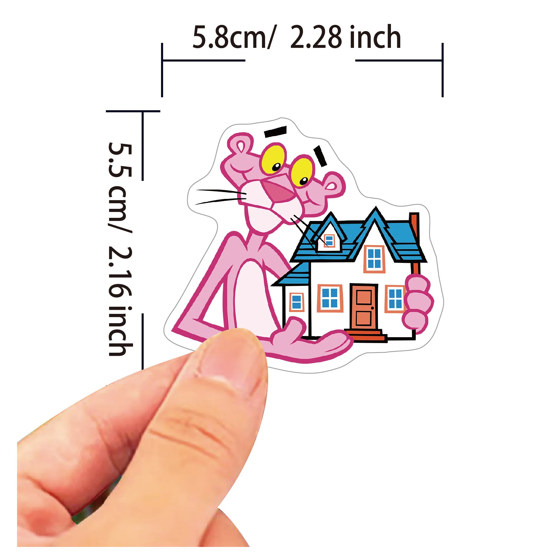 60 قطعة لطيف النمر الوردي الكرتون الكتابة على الجدران ملصق DIY بها بنفسك الهاتف المحمول الأمتعة سكيت الكتابة على الجدران الشارات متعة للأطفال اللعب الهدايا