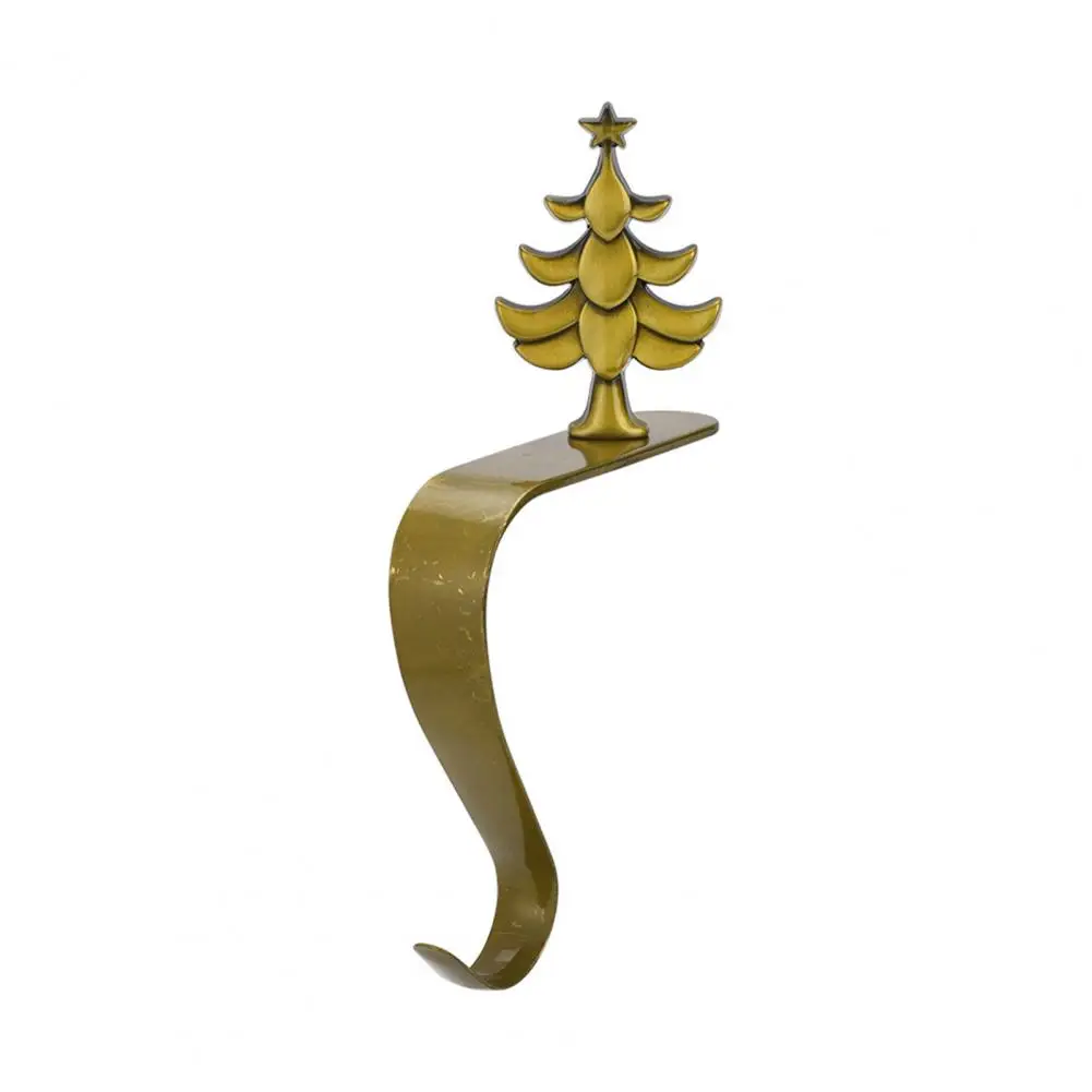Festive Atmosphere Hook Mantel Stocking Hanger Festive Christmas Stocking Hooks Non-slip Metal Hangers for Mantel Ornaments