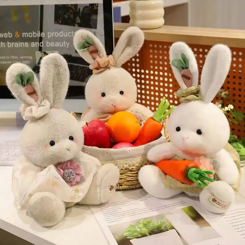 32cm New Simulation Sweet Rabbit Doll Stuffed Plush Toy Cartoon Anime Cute Pillow Gift for Children's Girlfriend Fun Doll