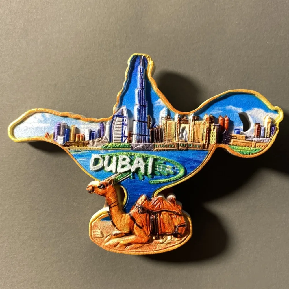 Asia United Arab Emirates Dubai Tourist Souvenir Fridge Magnets Decoration Articles Handicraft Magnetic Refrigerator Collection