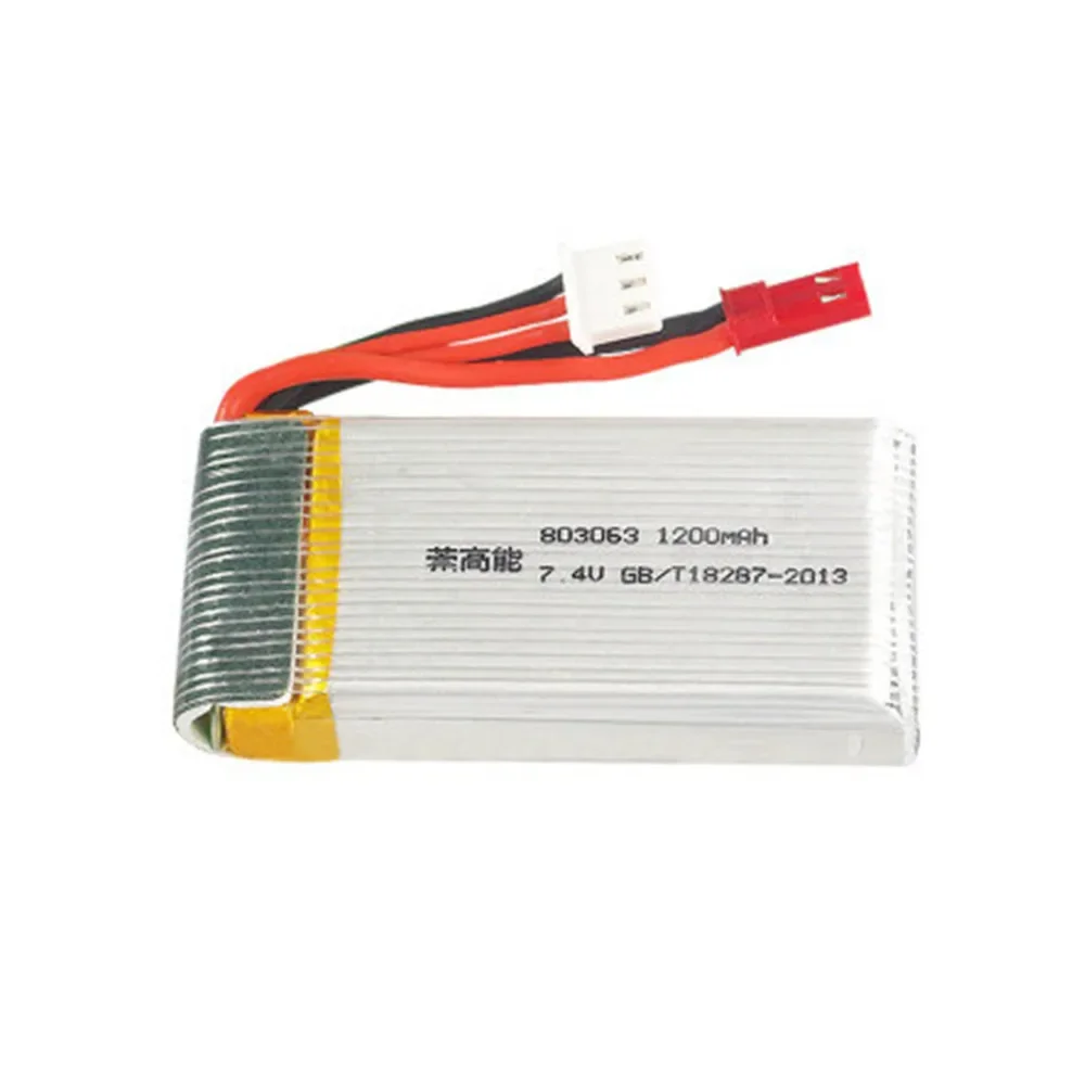 7.4V 1200mAh 2S 803063 30C Lipo batteria per MJX X101 X102 Yi zhang X6 H16 RC Drone pezzi di ricambio 7.4V caricabatteria Set