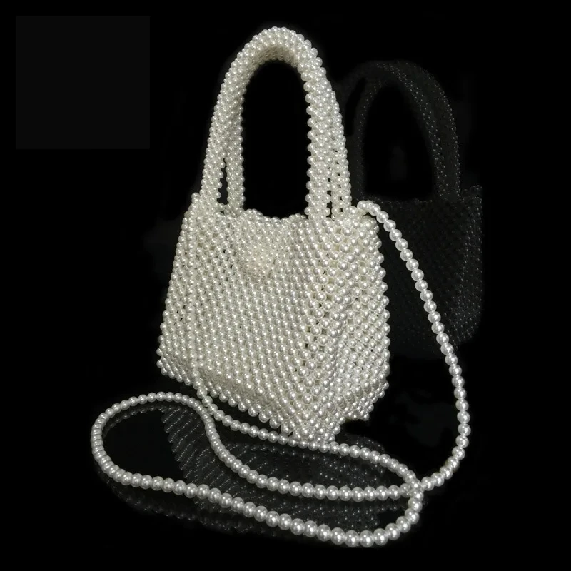 8-14mm Double Hole Pure White Imitation Pearl Loose Bead DIY Beaded Decoration Earrings Bag Bead Beadwork