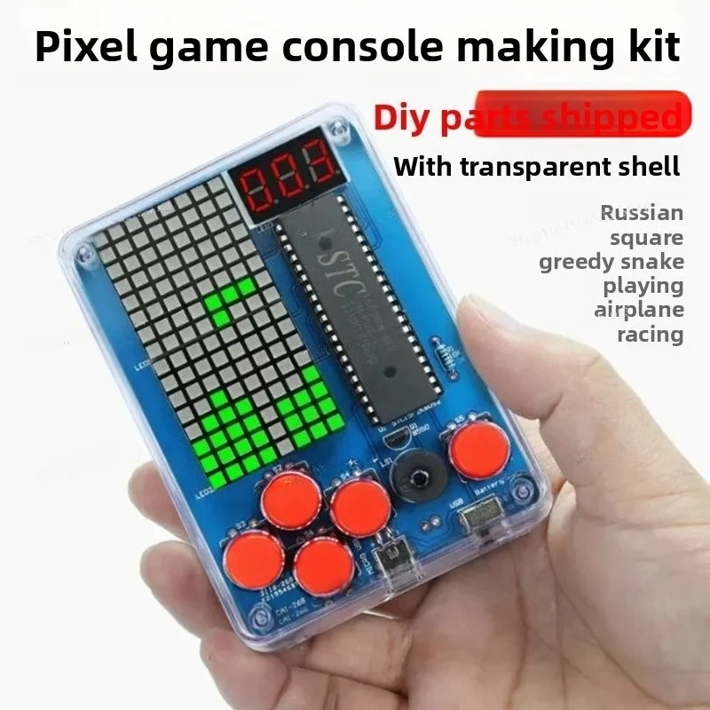 Pixel Game Machine Production Kit 51  Parts DIY Welding Training, Electronic Small Production