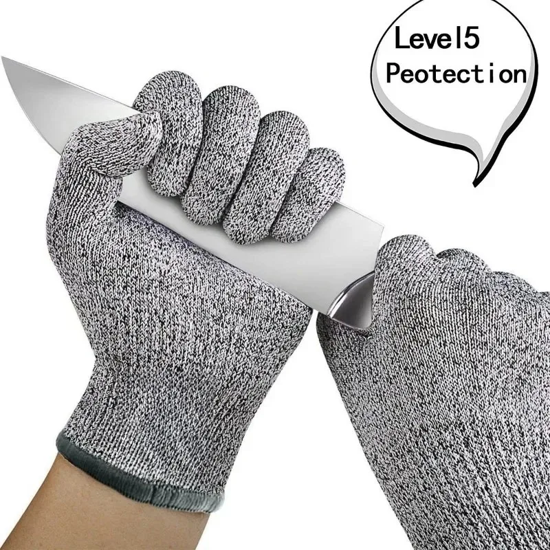 Guanti resistenti al taglio HPPE a cinque livelli - Cucina Giardinaggio Protezione di sicurezza Guanti anti-lineerazione durevoli indossabili da lavoro