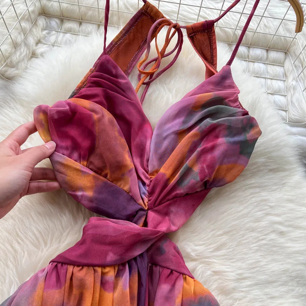 فستان عتيق مثير بدون ظهر مكشوف الأكتاف ملابس نسائية صيفية أنيقة للشاطئ فيريكور فيستدوس للإجازات #6