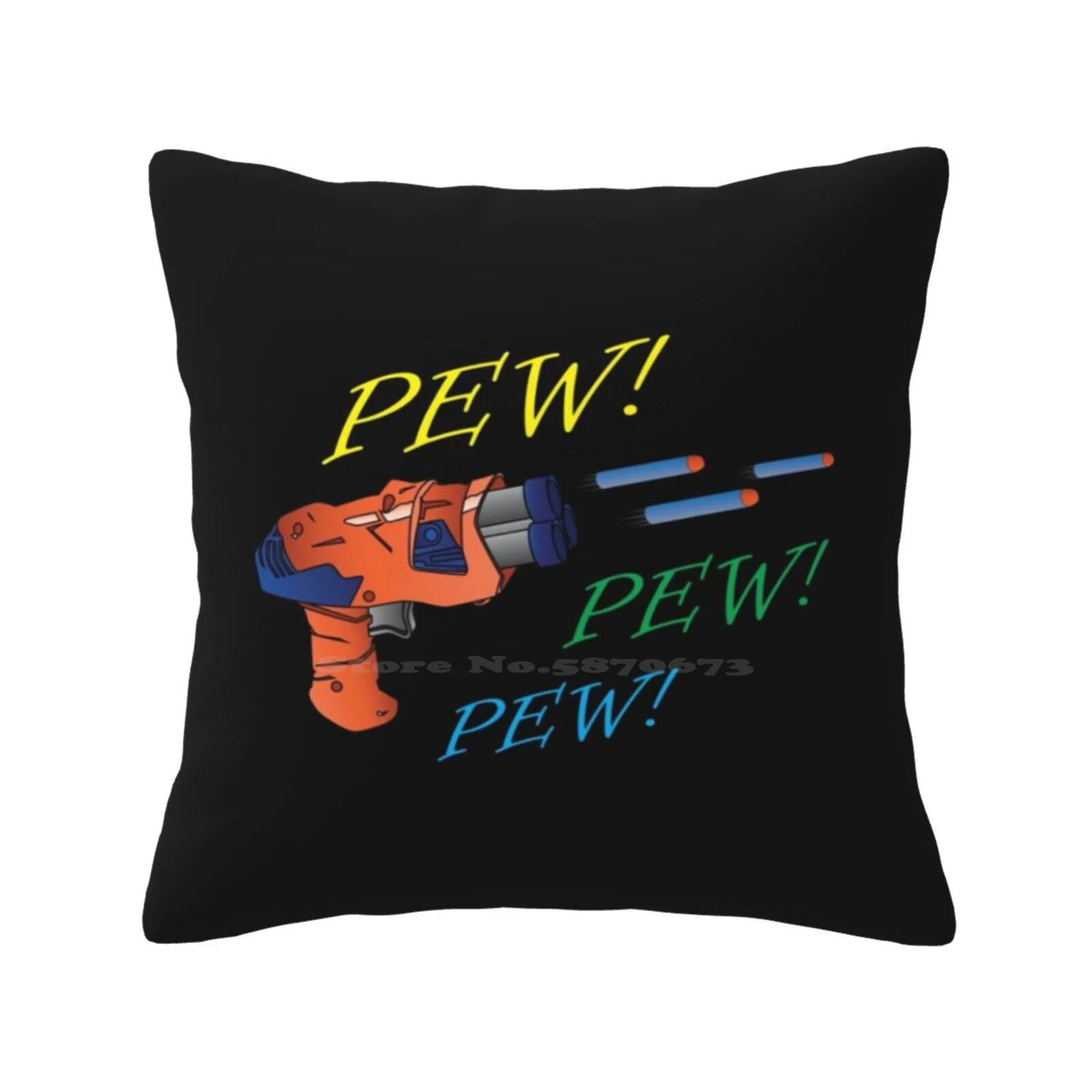 Разноцветный боевой пистолет Nerf, Забавный милый Декор, квадратная наволочка, пистолет Nerf Blaster Nerf War Nerf, семейный игрушечный пистолет Nerf