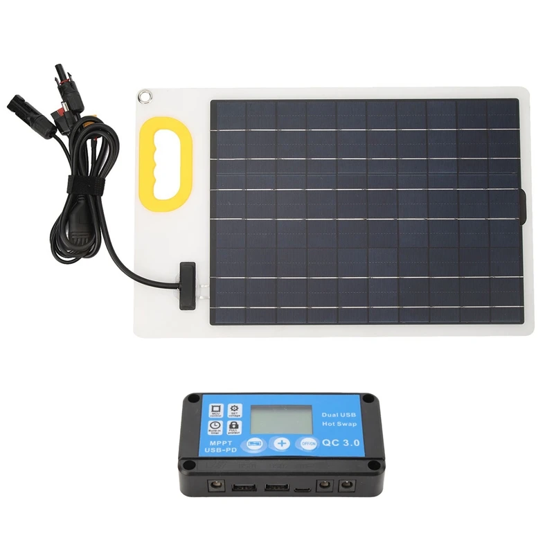 

Hot Portable Solar Panel Waterproof MPPT Solar Controller Set For Outdoor Charging Energy Storage XT60MC4