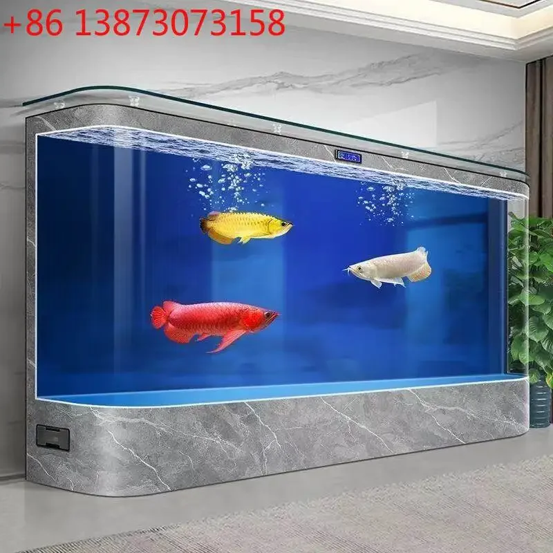 

Large glass fish tank living room household 2026 floor-to-ceiling fish ecological filter aquarium