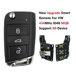 CN001142 New Upgrade With Origina ID48 MQB Chip Auto Smart Remote For VW Tiguan Touran Sharan 434MHz Flip Car Key 5G0 959 753 BA