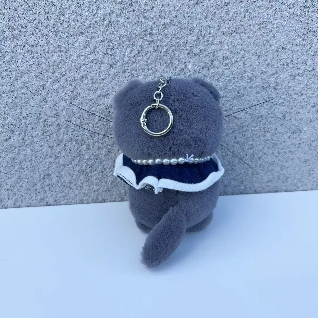 Kpop G-DRAGON ZOA دمية قطيفة كيرينغ ألعاب محشوة على شكل قطة رمادية #6